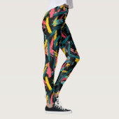  paint brush strokes yoga gym Leggings (Rechts)