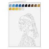 Paint By Numbers Card : Fille avec une oreille de  (Devant)