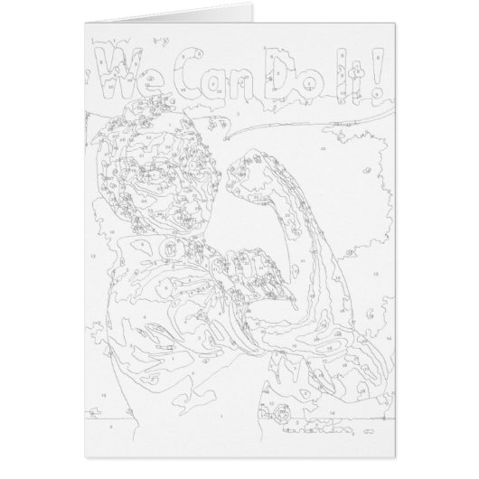 Paint By Numbers Carte : Rosie the Riveter (Devant)