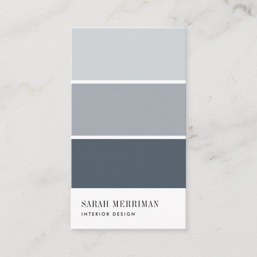 Paint Chip | Editable Color Interior Designer Visitekaartje (Voorkant)