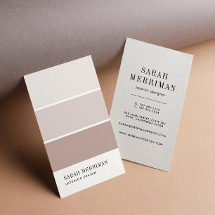 Paint Chip   Roos Taupe Home Interior Design Visitekaartje