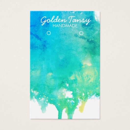 Paint Drip die Ketting-juwelen-beeldschermkaart ve Visitekaartje (Voorkant)