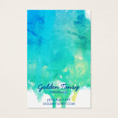 Paint Drip die Ketting-juwelen-beeldschermkaart ve Visitekaartje (Achterkant)