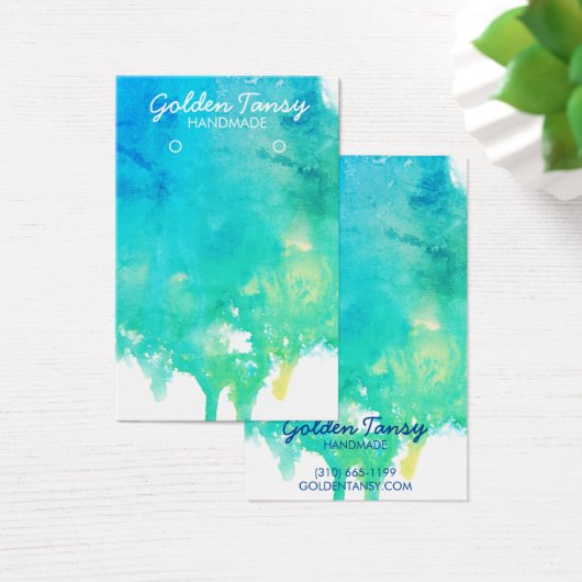 Paint Drip die Ketting-juwelen-beeldschermkaart ve Visitekaartje (Bureau)