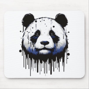 Paint Drip Panda Muismat