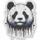 Paint Drip Panda Sticker (Voorkant)