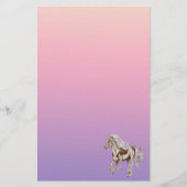 Paint Horse Galloping Pastel Papier papeterie (Devant)