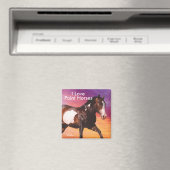 Paint Horse galopant soleil levant Magnet (In Situ (Lave-vaisselle))