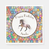 Paint Horse Happy Birthday Custom Papieren servett Servet (Voorkant)