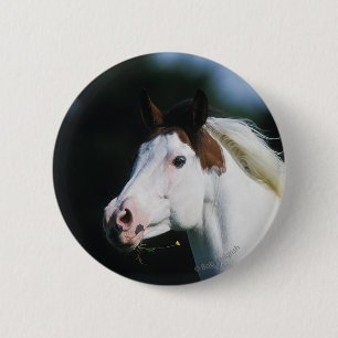Paint Horse Headshot 3 Ronde Button 5,7 Cm