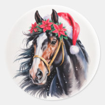 Paint Horse Kerststicker