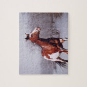 Paint Horse Snow Puzzle Legpuzzel (Verticaal)