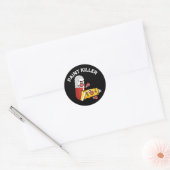 Paint Killer Funny Pill Pun Dark BG Ronde Sticker (Envelop)