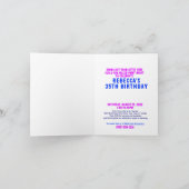 Paint Night Anniversaire Plier Invitation - Bleu (Intérieur)