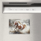 Paint paard loopt door het water magneet (Insitu (Vaatwasser))