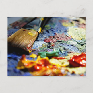 Paint Palette Closeup Briefkaart