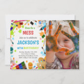 Paint Party Anniversaire Invitation avec photo (Devant)