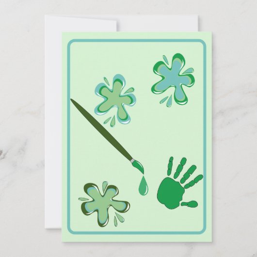 Paint Party Messy Play Party Invitation (Dos)