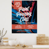 Paint Pour Class Poster (Keuken)