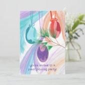 Paint Pouring Party Invitations for Christmas (Debout devant)