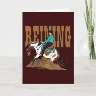 Paint Reining Horse Greeting Card Kaart