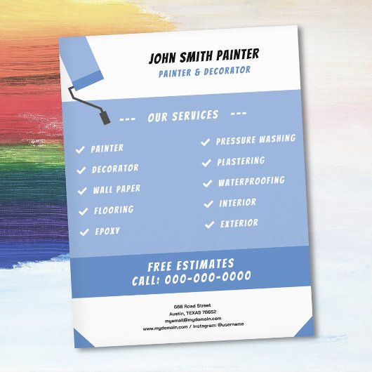 Paint Roller - Schilder & Decorator Flyer