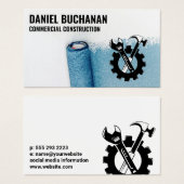 Paint Rollers Logo | Blue Collar Tools Visitekaartje (Voorkant /achterkant)