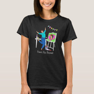 Paint Sip Herhaal het nachtvun van het meisje van T-shirt