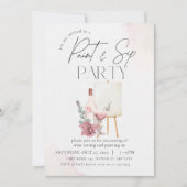 Paint & Sip Party Uitnodiging (Voorkant)