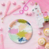 Paint smears papieren bordje (Feest)