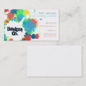 Paint Spatters Artist Designer Visitekaartje (Voorkant / Achterkant)