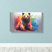 Paint Splash Beer Canvas Afdruk (Insitu (Houten vloer))