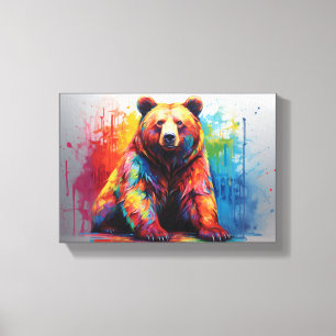 Paint Splash Beer Canvas Afdruk