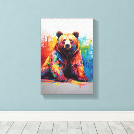 Paint Splash Beer Canvas Afdruk (Insitu (Houten vloer))