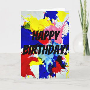 Paint Splash "Joyeux anniversaire !" Carte