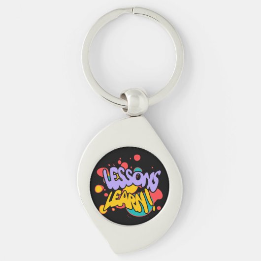  PAINT SPLASH LESSONS LEARN METAL KEYCHAIN  (Voorkant)