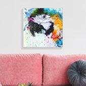 Paint Splash Parrot | Vinyl Fotobehang Canvas Afdruk (Insitu (Woonkamer))