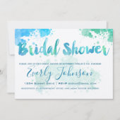 Paint Splat Watercolor Invitations de douche nupti (Devant)