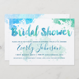 Paint Splat Watercolor Invitations de douche nupti
