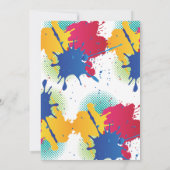 Paint Splatter 13e invitation anniversaire (Dos)