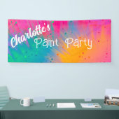 Paint Splatter Birthday Party Spandoek (Beurs)