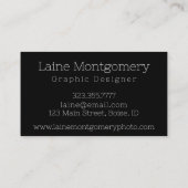 Paint Splatter Black Gold Carte de visite moderne (Dos)