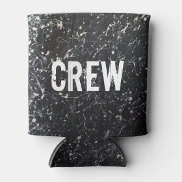 Paint Splatter CREW | Houtskool en wit Blikjeskoeler