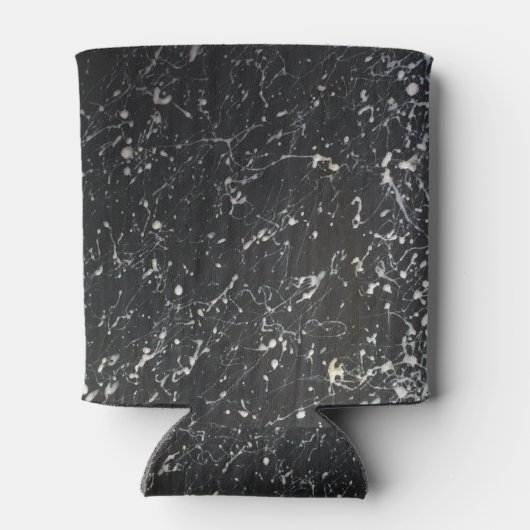 Paint Splatter CREW | Houtskool en wit Blikjeskoeler (Achterkant)