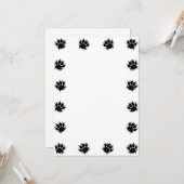 Paint Splatter Dog Paw Prints DIY Kaart (Voorkant / Achterkant in situ)