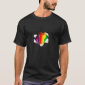 Paint Splatter Drip White Black Rainbow Breakthrou T-shirt (Voorkant)