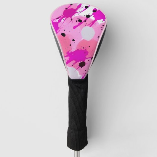 Paint Splatter Golf Head Hoesje Golfheadcover (Voorkant)