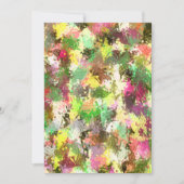 Paint Splatter Herfstbladeren Thanksgiving Diner Kaart (Voorkant)