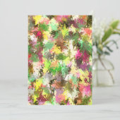 Paint Splatter Herfstbladeren Thanksgiving Diner Kaart (Staand voorkant)