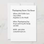 Paint Splatter Herfstbladeren Thanksgiving Diner Kaart (Achterkant)